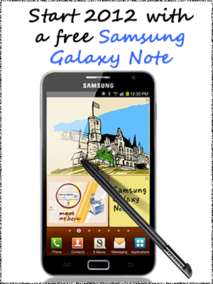 Samsung Galaxy Note giveaway