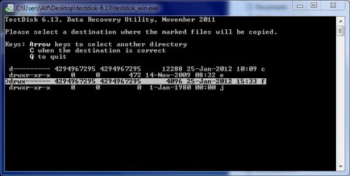 Copying the recovered files