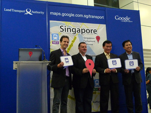 LTA and Google representatives posing for the media