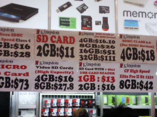 Memory prices Sitex 2009 Memory prices Sitex 2009