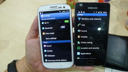 Galaxy S III and SII