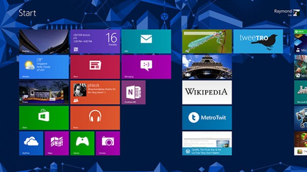 Windows 8 Start screen