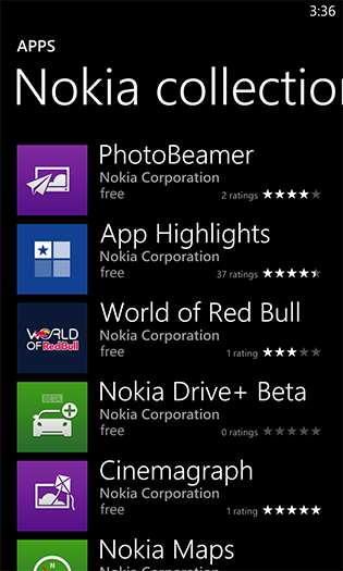 Nokia Collection on Lumia smartphones