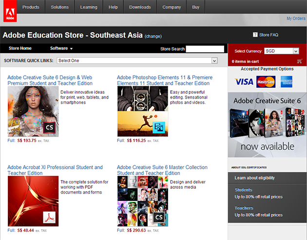 Adobe Education Store