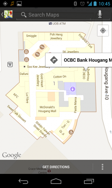 Google Maps  Hougang Mall floorplan