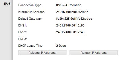 M1 IPv6 address