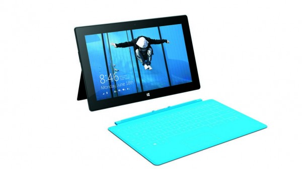 Surface Pro slanted 2 separated Cyan
