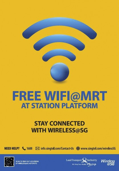 Wifi_Decal and Poster at MRT stations