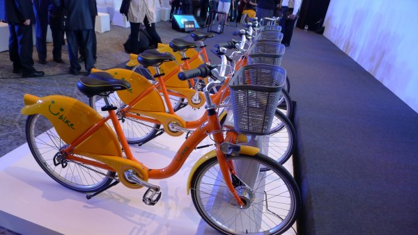 Sensors help keep track of rented bikes in Taipei.