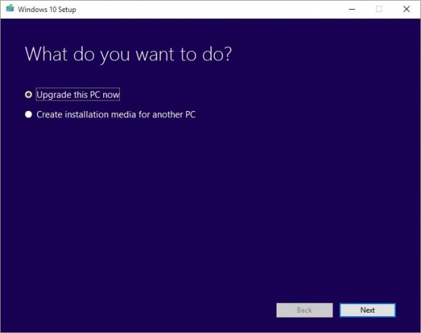 Windows 10 setup