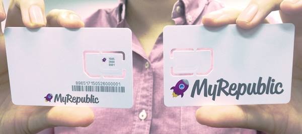 MyRepublic trial SIM card prototype. Source: MyRepublic Facebook page.