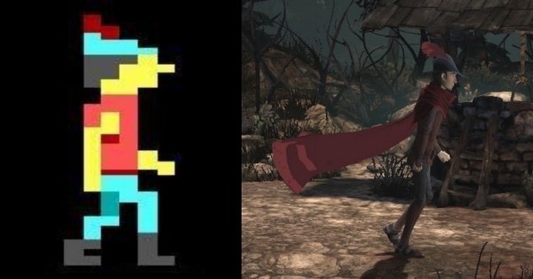 King's Quest Graham then and now