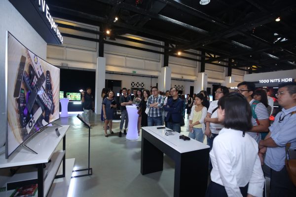 Media attendees at the Samsung TV launch in Singapore, on April 28. Source: Handout