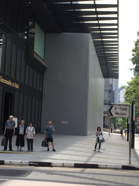 In March 2016, hoarding had gone up at the upcoming Apple Store in Knightsbridge Mall. Renovation works had started on what appeared to be a four-storey outlet. PHOTO: Grace Chng.
