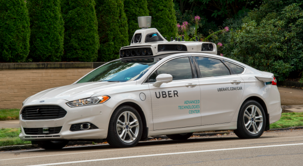 A Uber self-driving car in Pittsburgh in the United States. PHOTO:  Uber