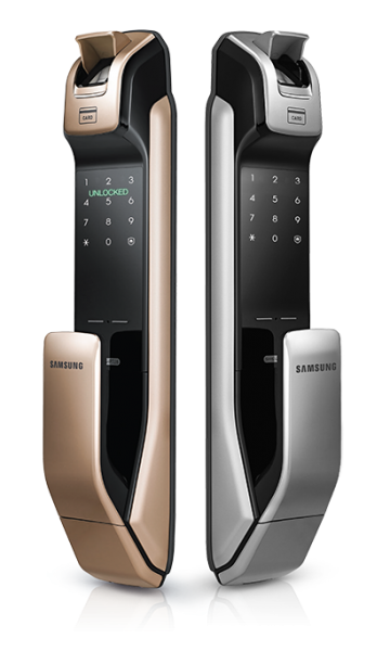 Samsung Smart Door Lock SHP-DP728 (S$1,080). Comes with fingerprint recognition. PHOTO: Press Kit