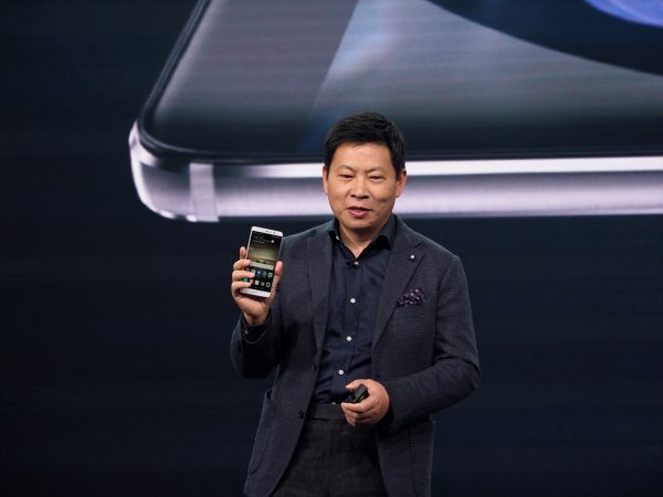 Richard Yu, CEO of Huawei's consumer business group, speaking at the launch of the Mate 9 in Munch in November 2016. PHOTO: Wilson Wong