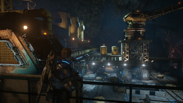 GoW4's varied environments take you from the mountains to the mines.