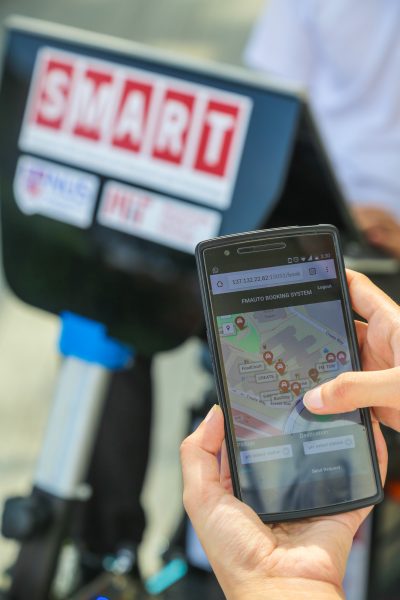 The app that allows users to "page" for the vehicle. PHOTO: SMART