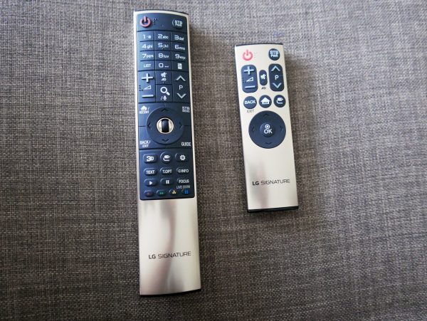 You get not one but two remotes with the LG G6 Signature OLED TV. PHOTO: Alfred Siew