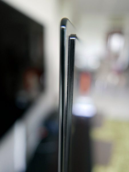 The LG G6 Signature OLED has a very slim design. PHOTO: Alfred Siew.