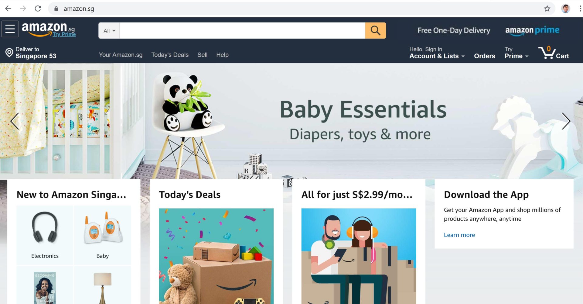 Amazon finally opens full online store in Singapore - Techgoondu