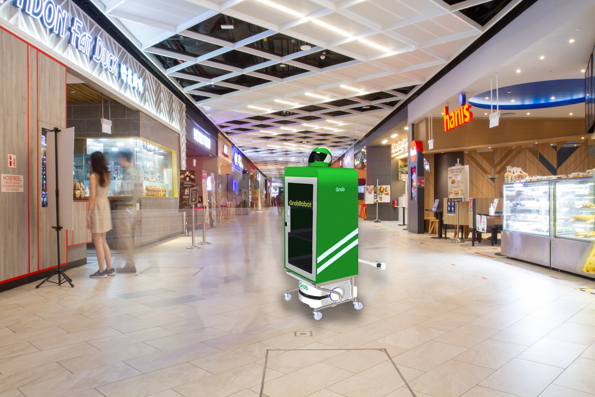 In a Singapore mall, Grab powers up a robot for food deliveries ...